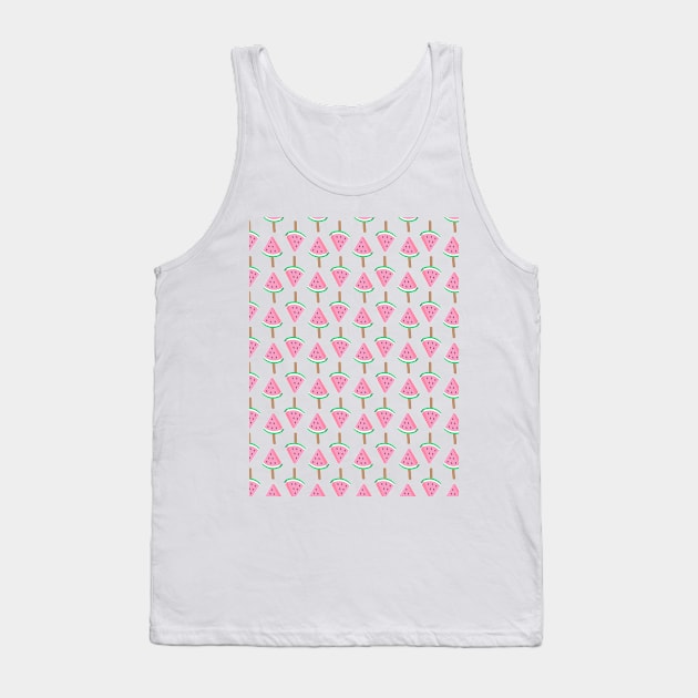 Watermelon Ice Cream Pattern Tank Top by Lizzamour